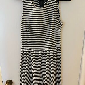 Old Navy Black and White Striped Mini Dress